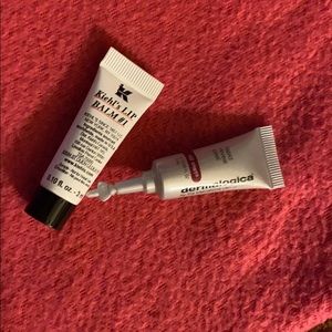 Sample age cream and lip balm.